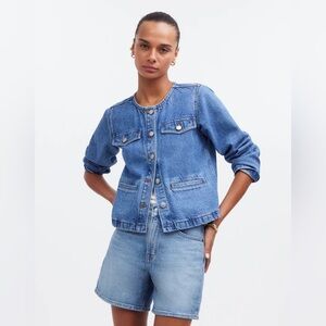 Madewell Denim Lady Jacket in Lakecourt Wash Size M NWT